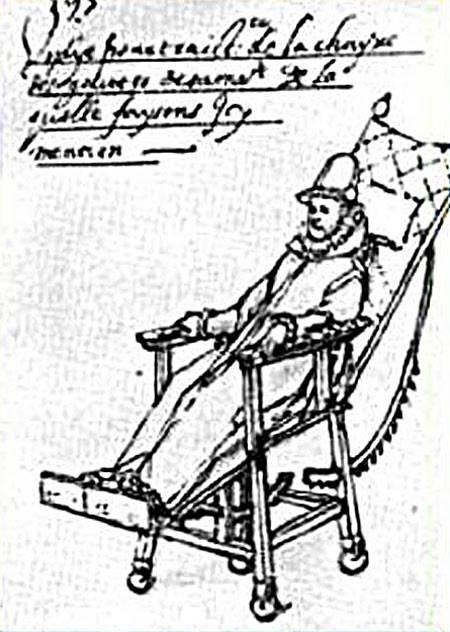 Kráľ Filip II vo svojom pokrokovom invalidnom vozíku Caption: Kráľ Filip II vo svojom