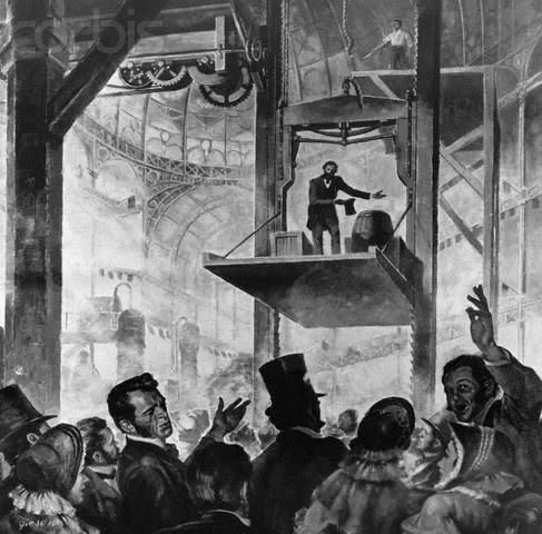Prvý kabínový výťah v roku 1823