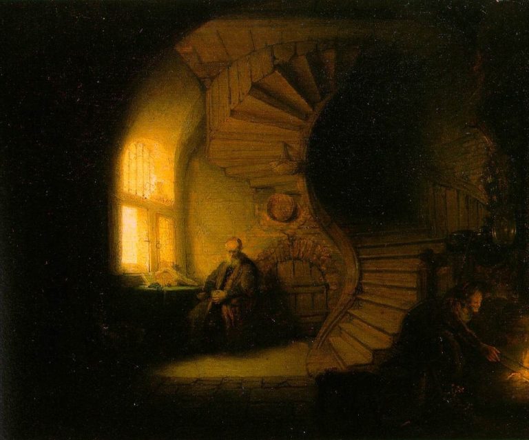 Rembrandtova maľba Filozof (1632)